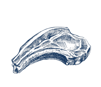 Illustration eines Dry Aged Rindfleisch Stücks.