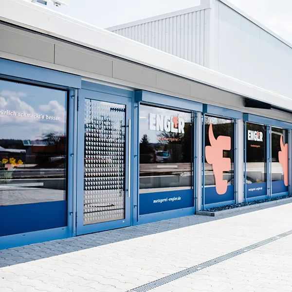 Außenansicht der Metzgerei Engler Filiale in Welschingen.